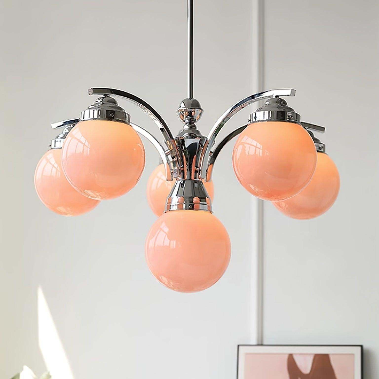 Pink Salamanca Chandelier with 4/6 heads-Sylvia Space