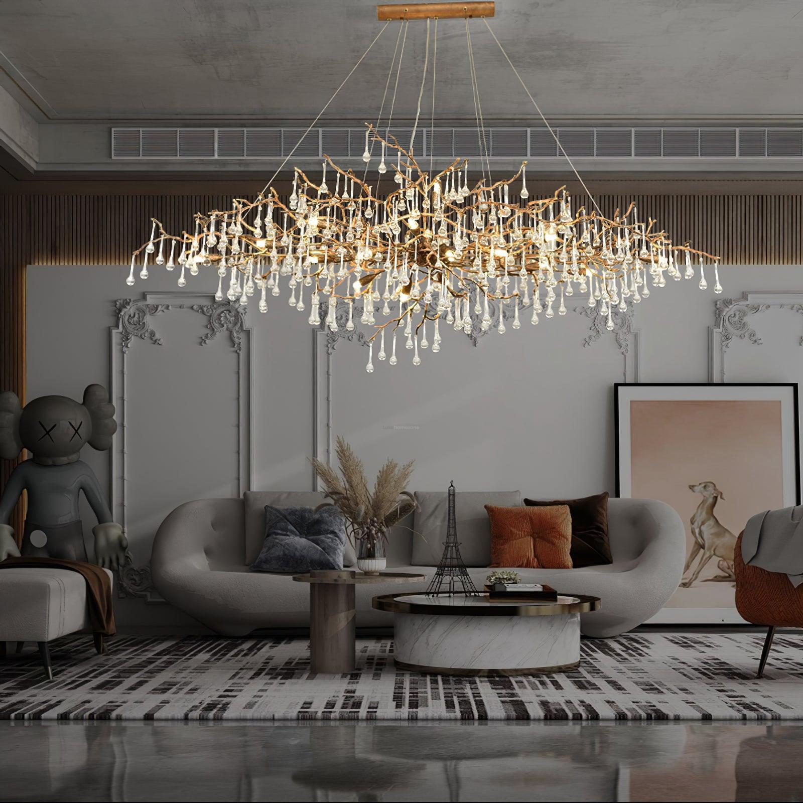 Bijou Tear Drop Style Chandelier-Sylvia Space