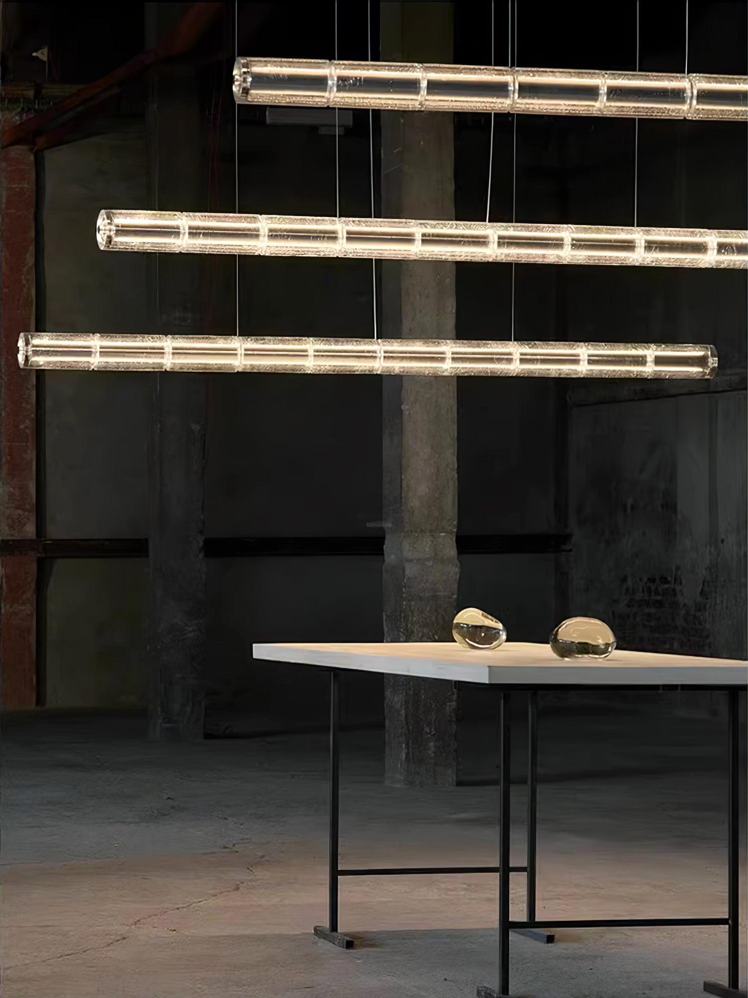 Mcdade Segmented Glass LinearChandelier-Sylvia Space