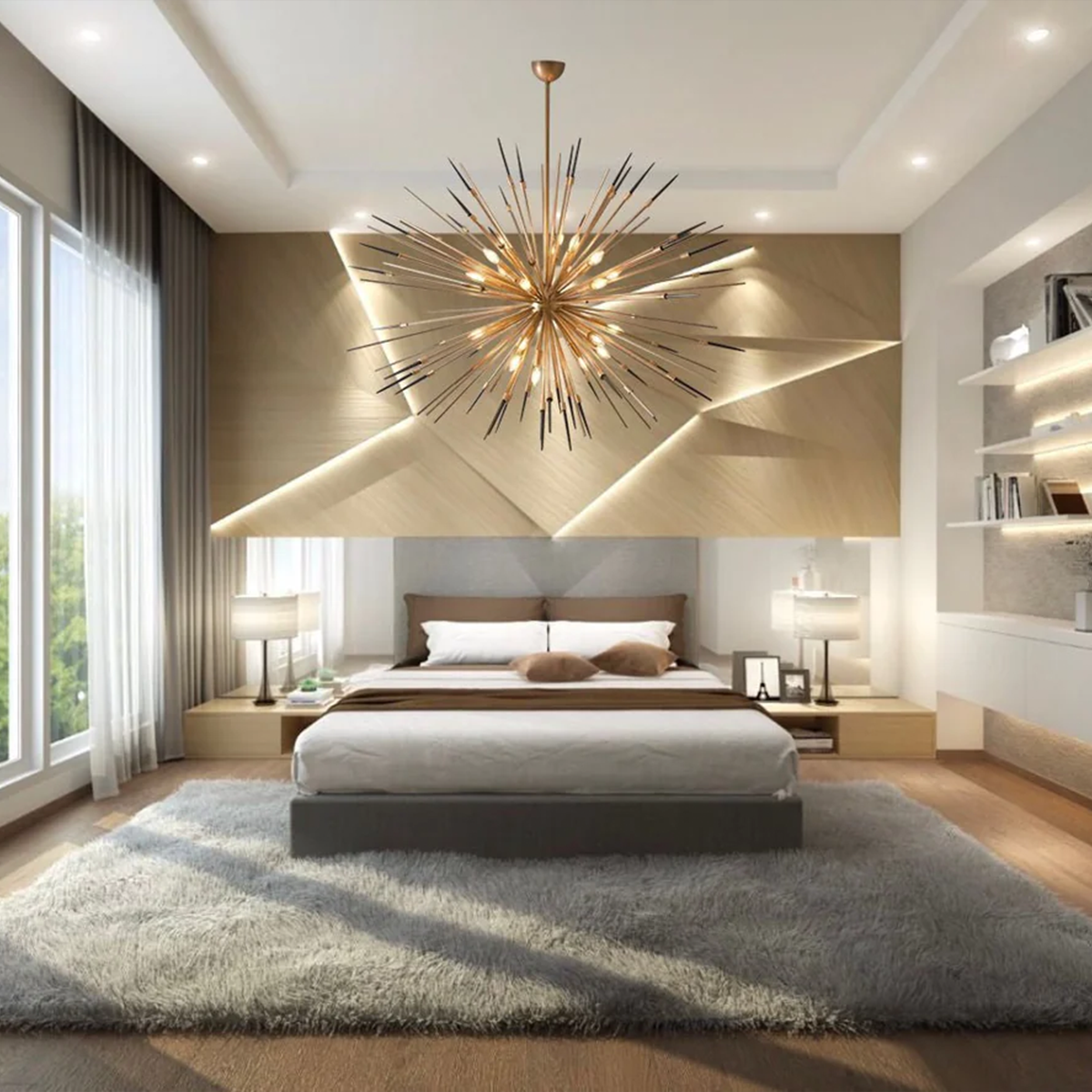 Marble Starburst Chandelier-Sylvia Space
