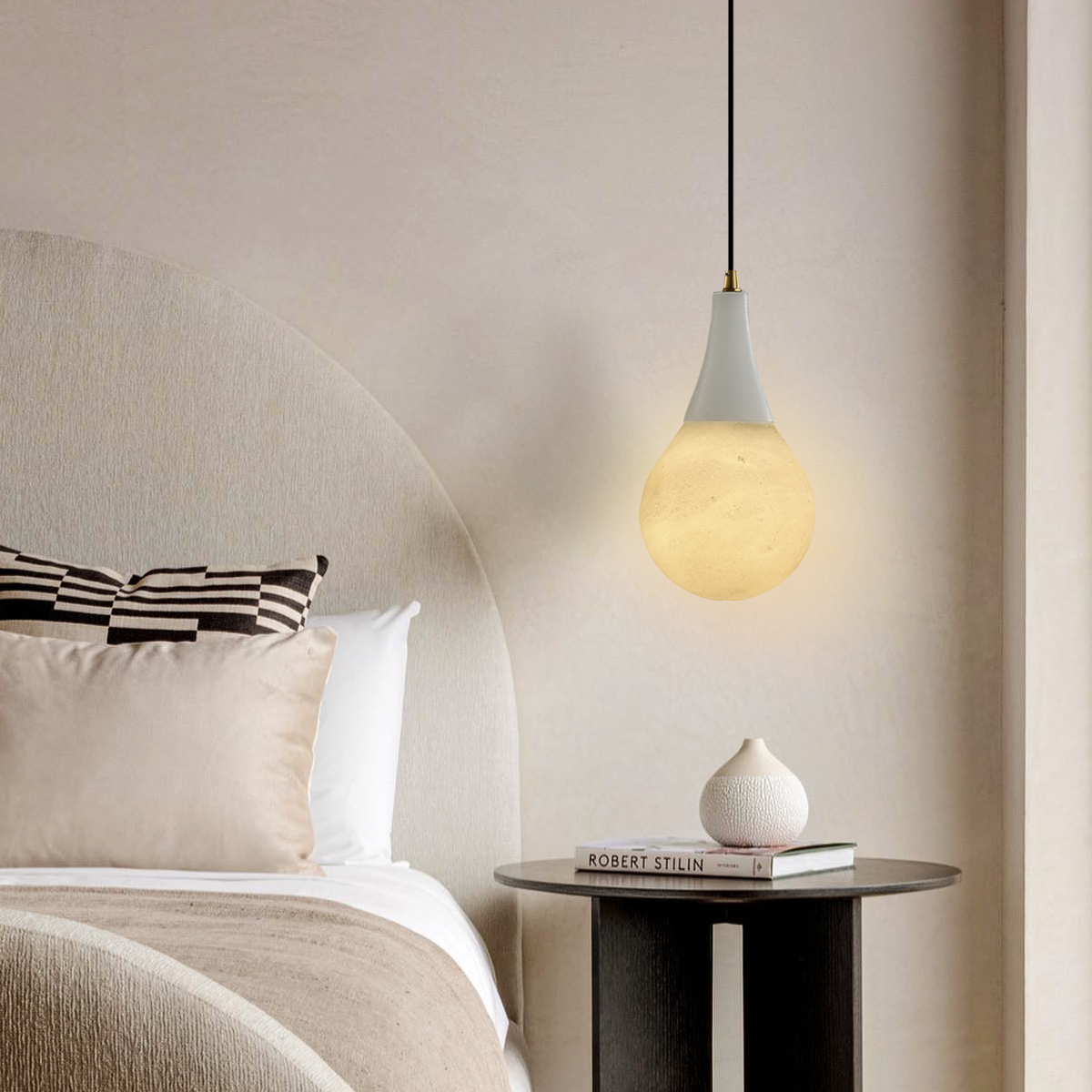 Loreley Teardrop Alabaster Pendant, Kitchen Island Pendant Lighting