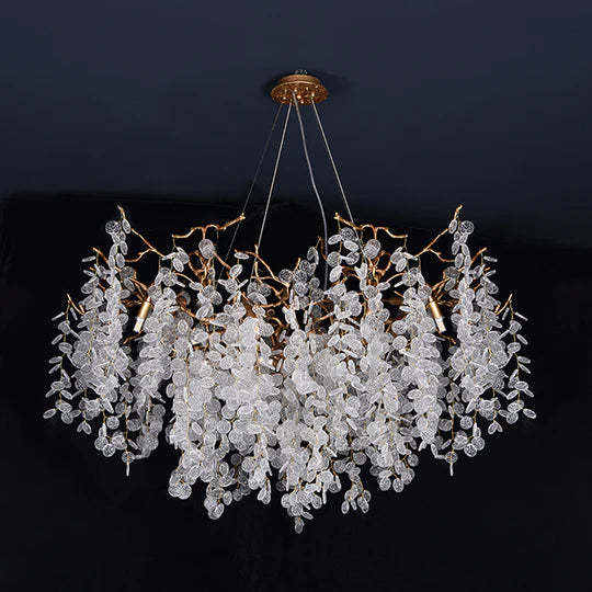 Hedda Branch Crystal Dining Room Chandelier, Elegant Pendant Lighting-Sylvia Space