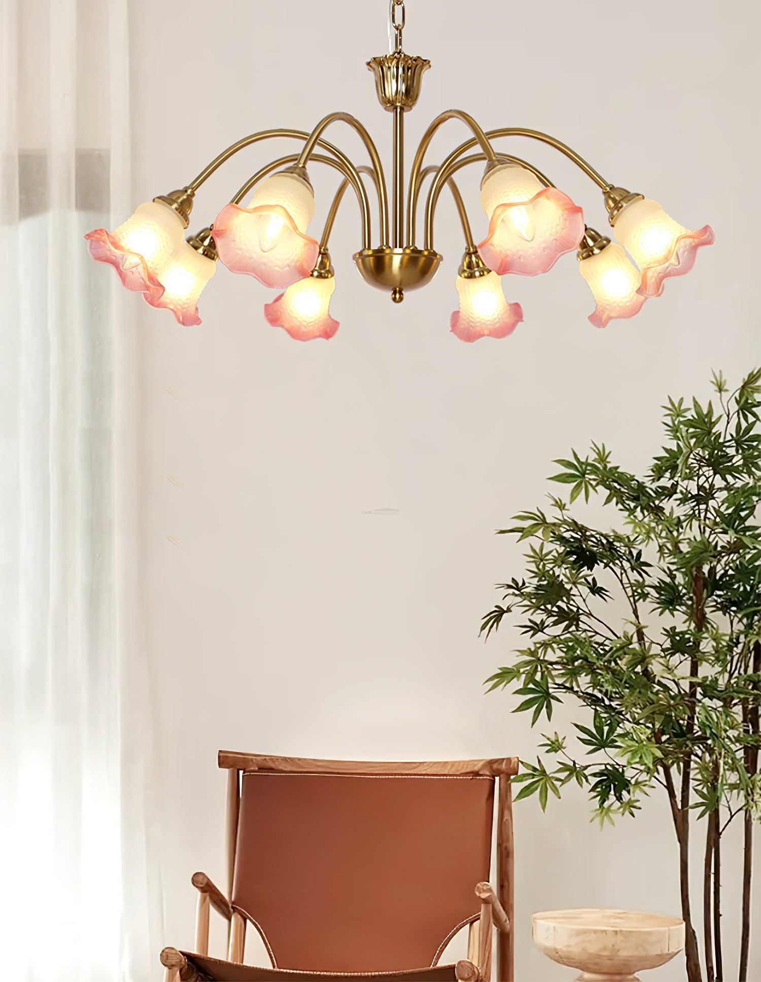 Morning Glory Chandelier ∅ 24.4″-Sylvia Space