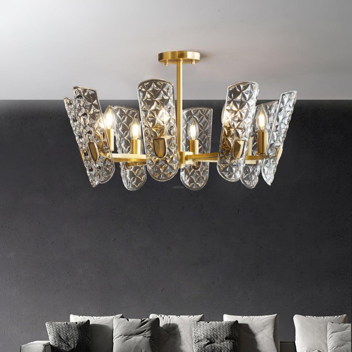 Brass Central Chandelier-Sylvia Space