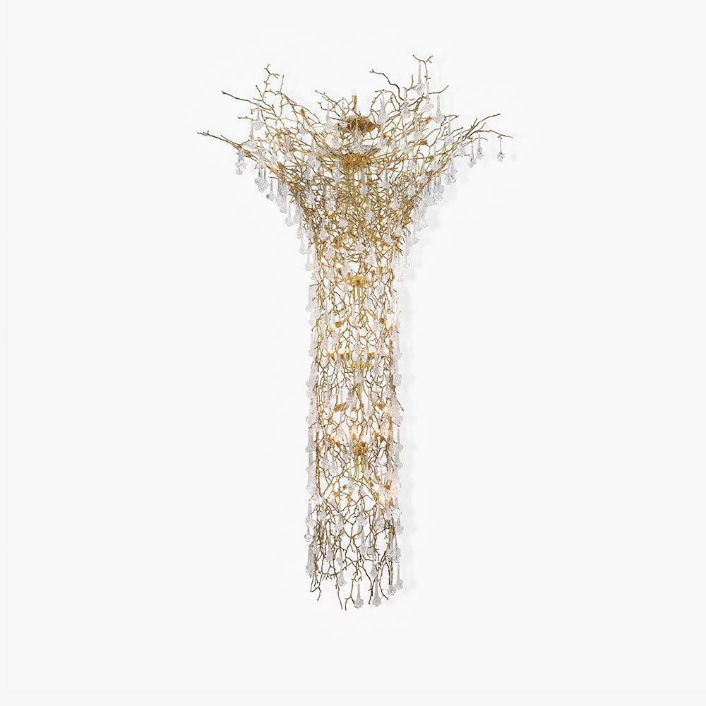 Tree Branch Staircase Chandelier ∅ 59″-Sylvia Space