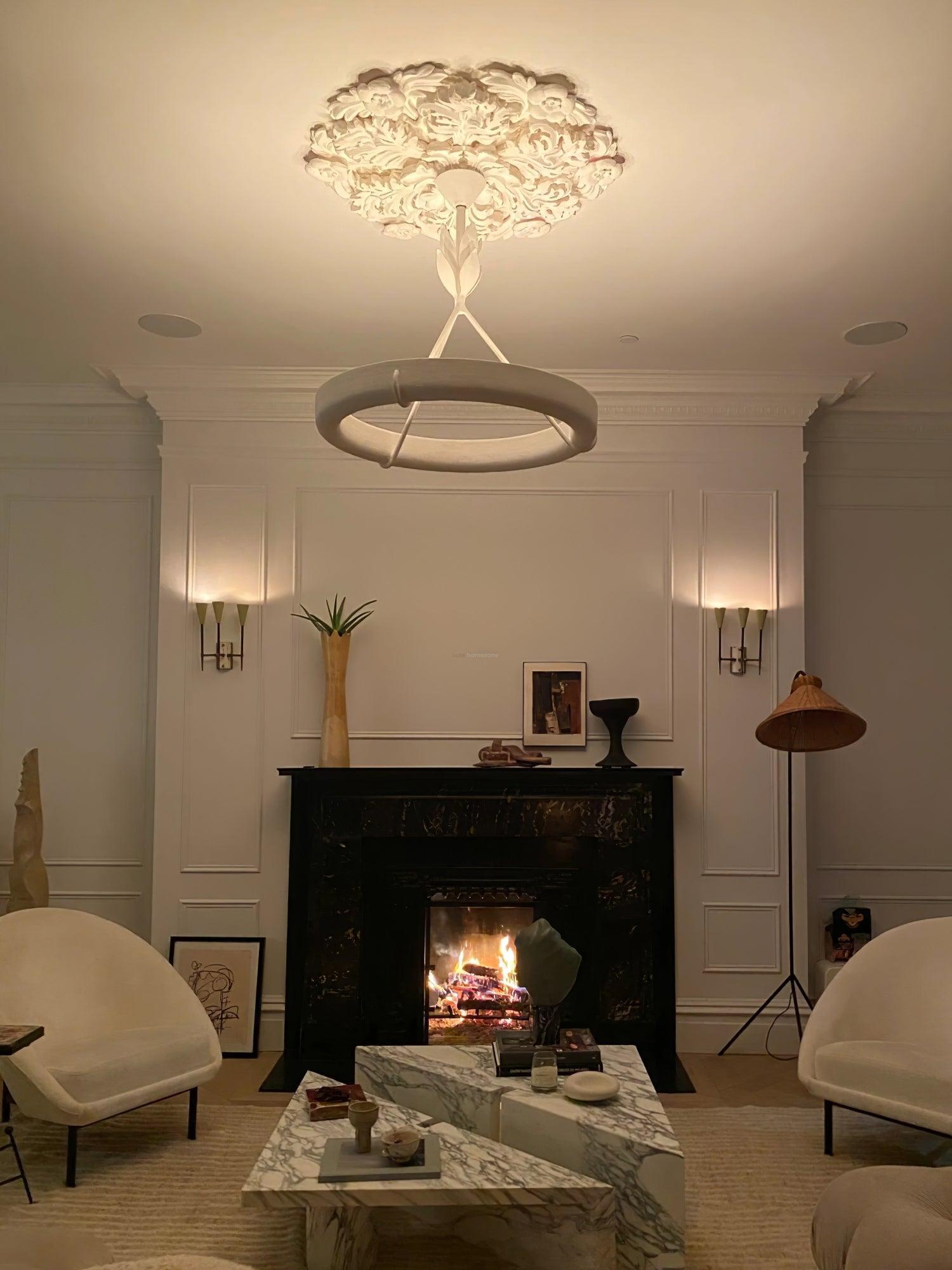 Tinsley Plaster Chandelier ∅ 23.6″/31.5''-Sylvia Space