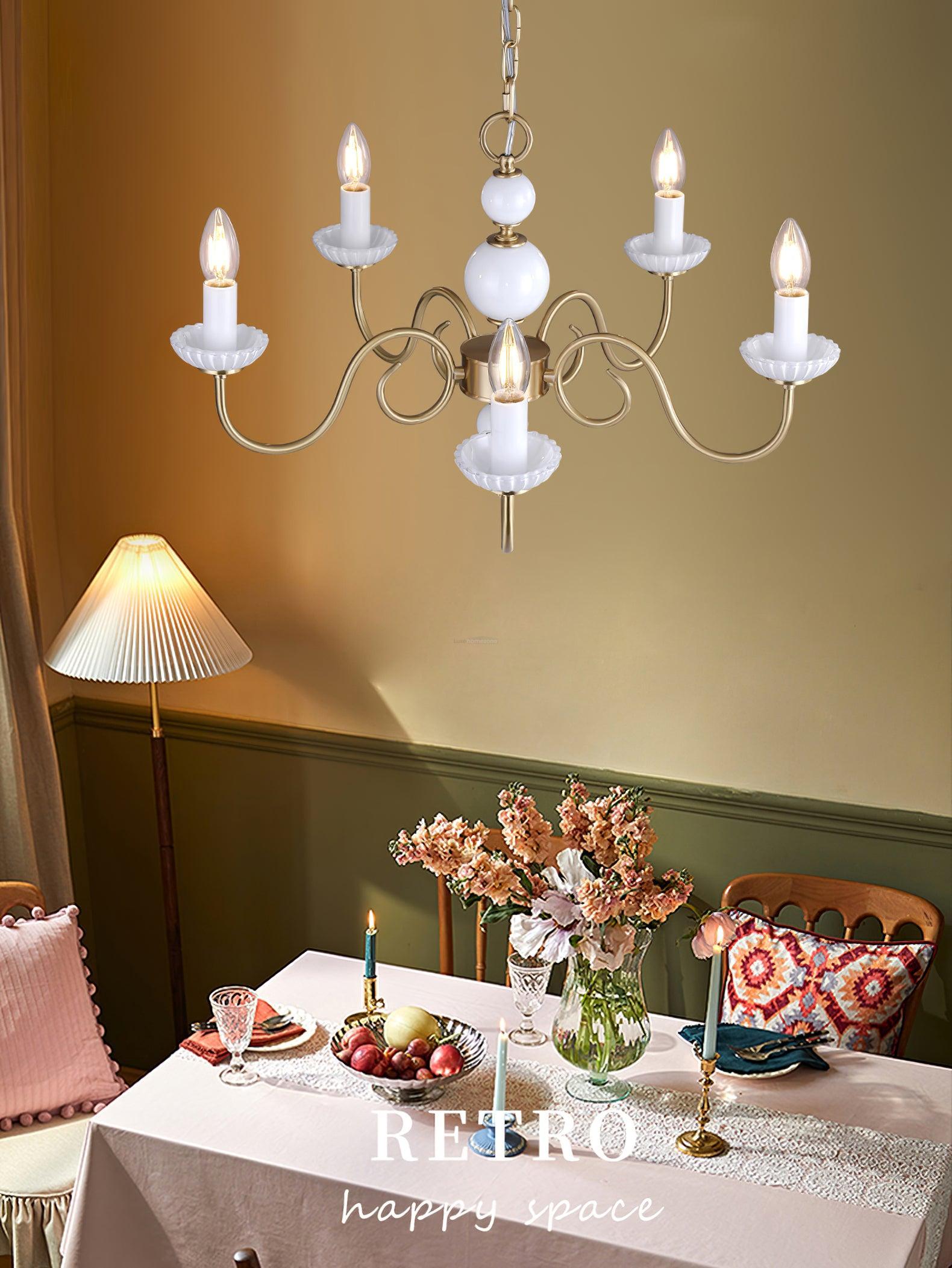 Carlita Chandelier with 3/5 heads-Sylvia Space