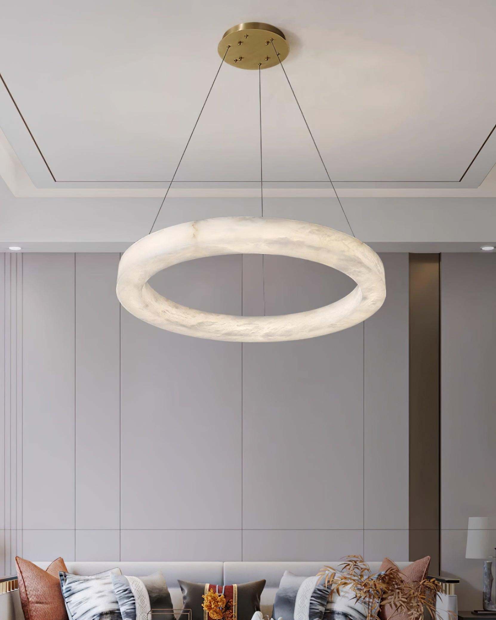 Marika Alabaster Ring Chandelier-Sylvia Space
