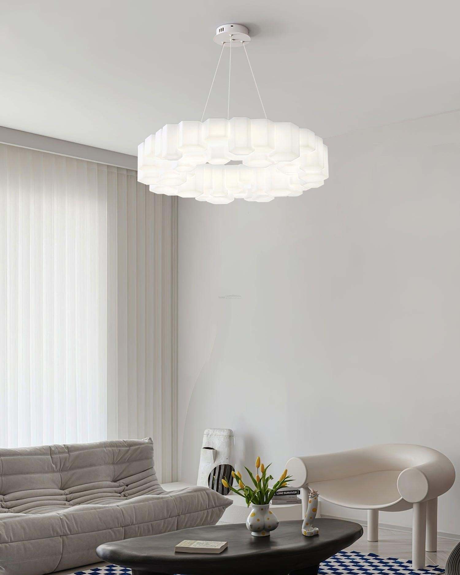 Honeycomb Chandelier ∅ 26.7″-Sylvia Space