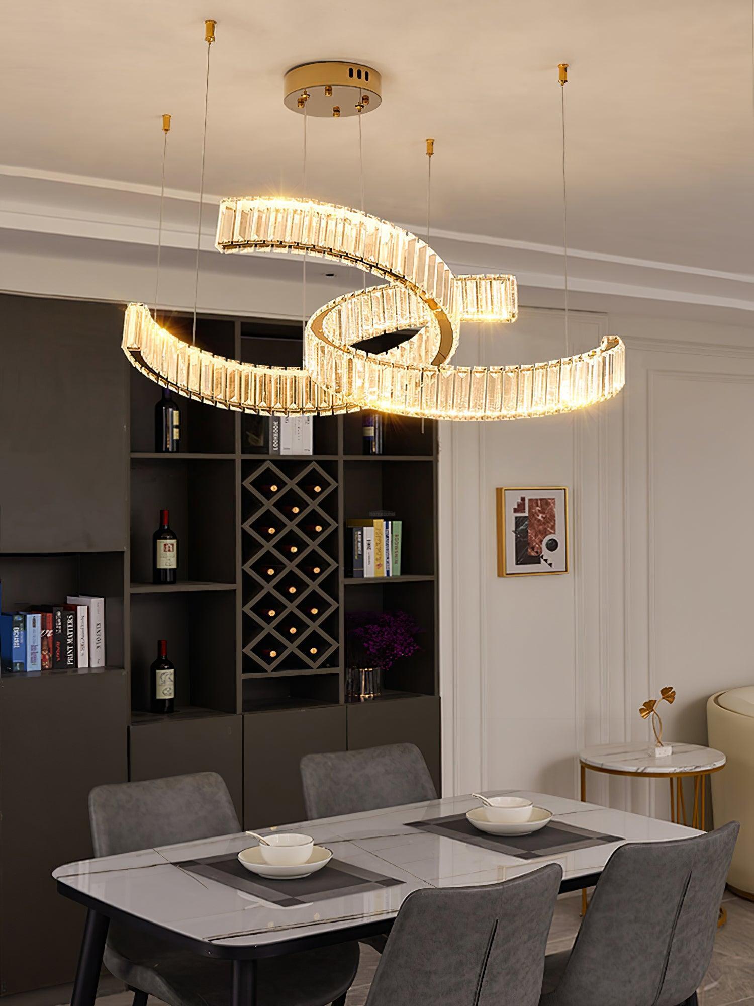 Vortex Double Circular Chandelier-Sylvia Space