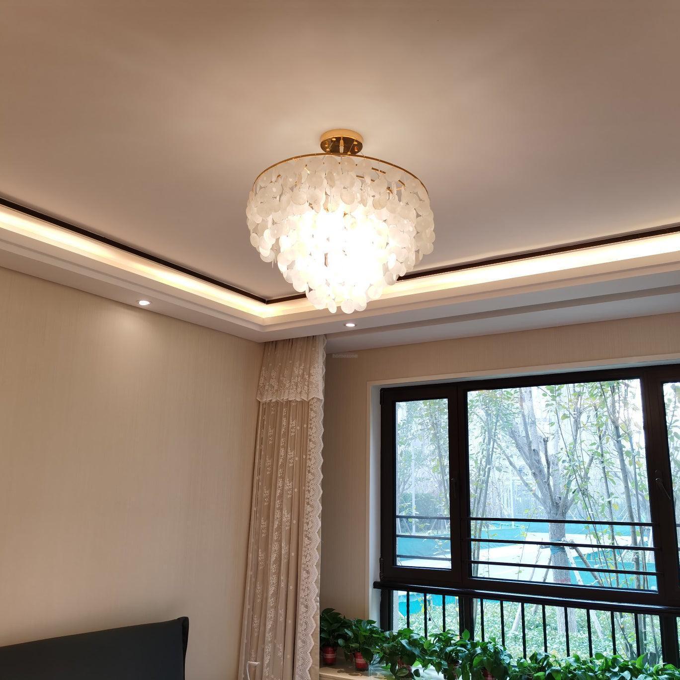 Shell Wind Chime Chandelier ∅ 19.7″-Sylvia Space