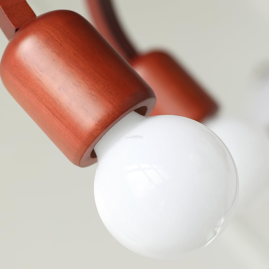 Candela Teak Chandelier Φ 19.6″-Sylvia Space