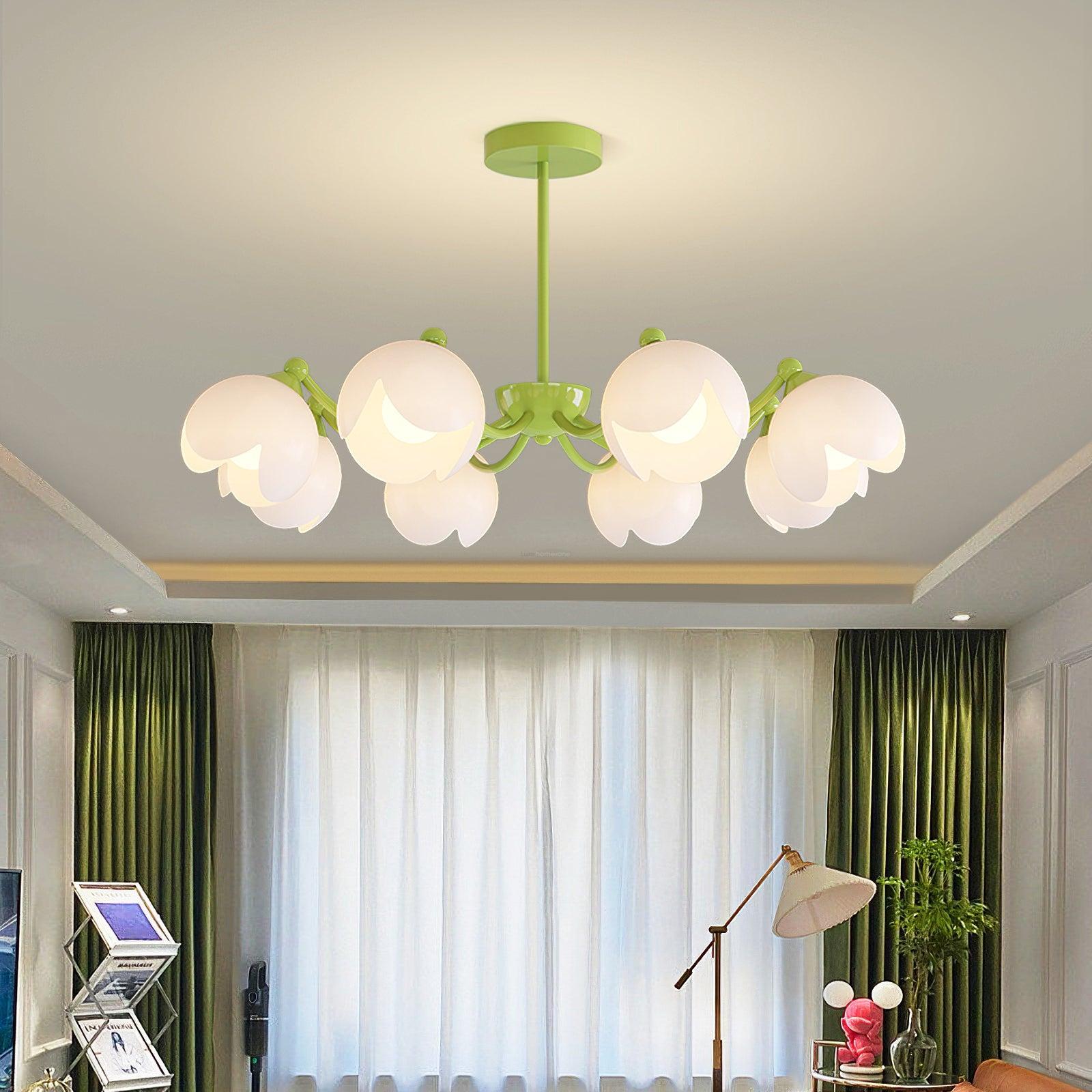 Murano Cream Chandelier with 3/5/6/8 heads-Sylvia Space