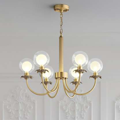 Aureate Radiance Glass Chandelier with 6/8 heads-Sylvia Space
