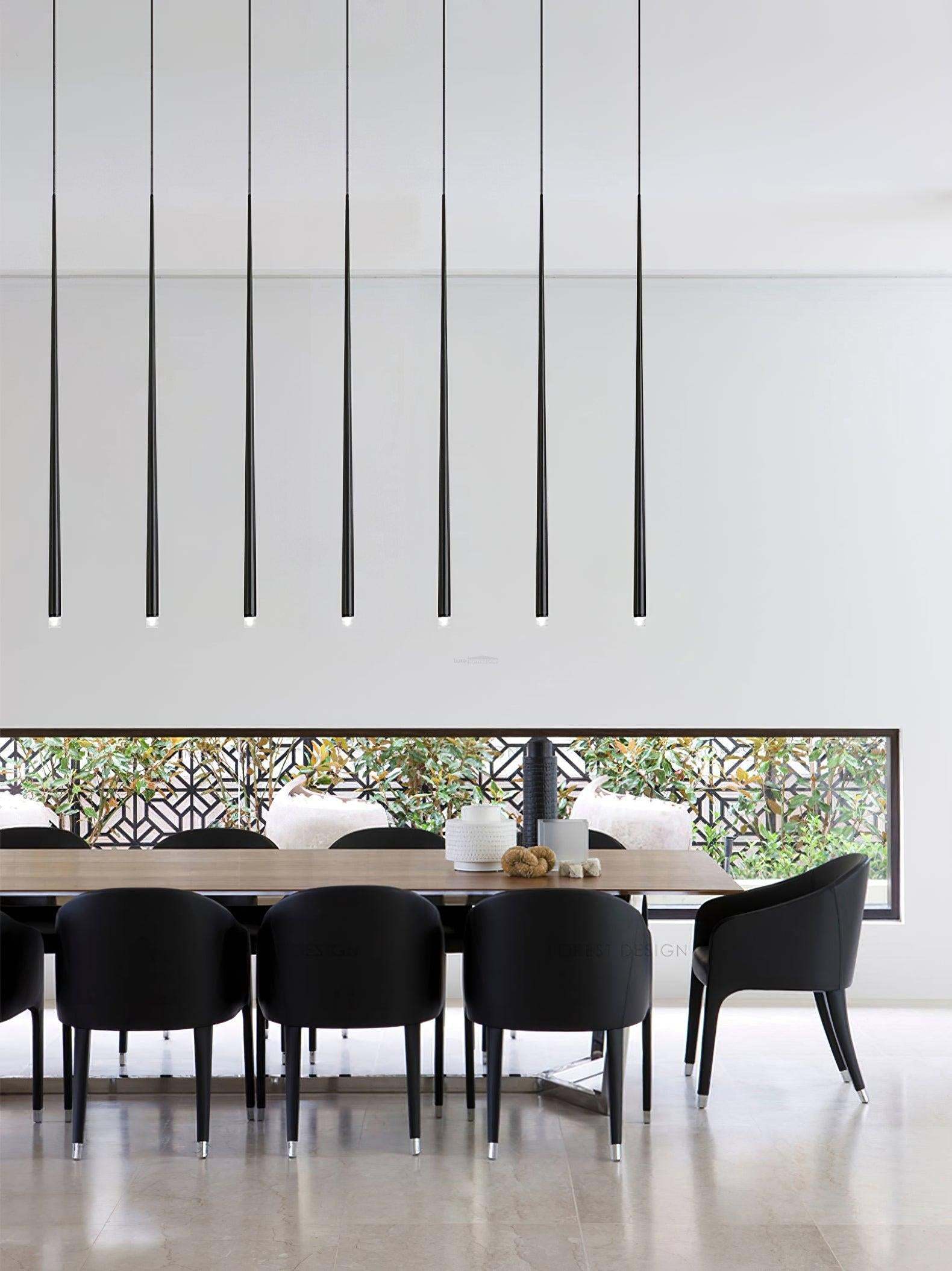 Slender Cone Round/Linear Chandelier-Sylvia Space
