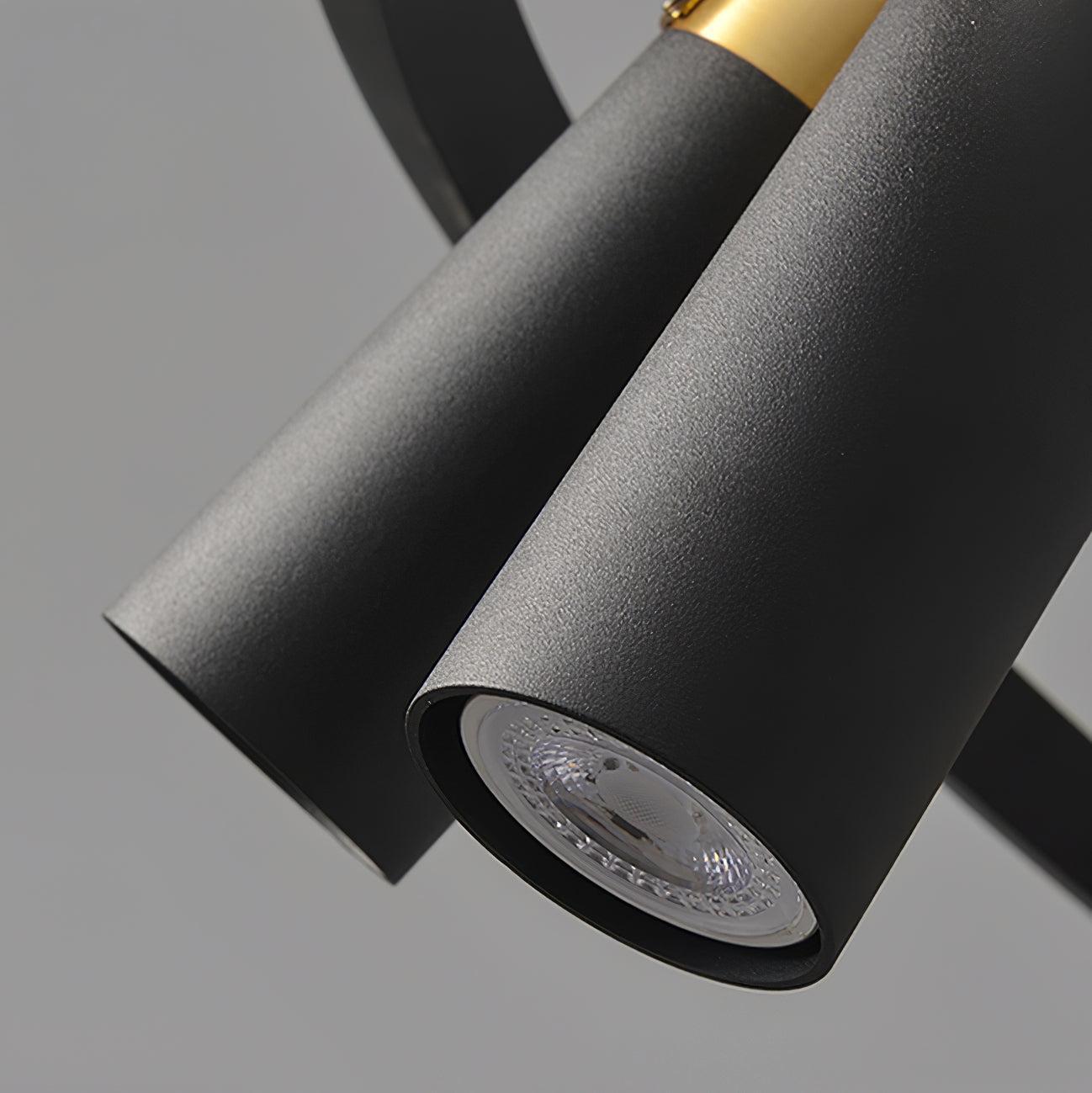 Black Mutil Pipe Chandelier with 3/6/9 heads-Sylvia Space