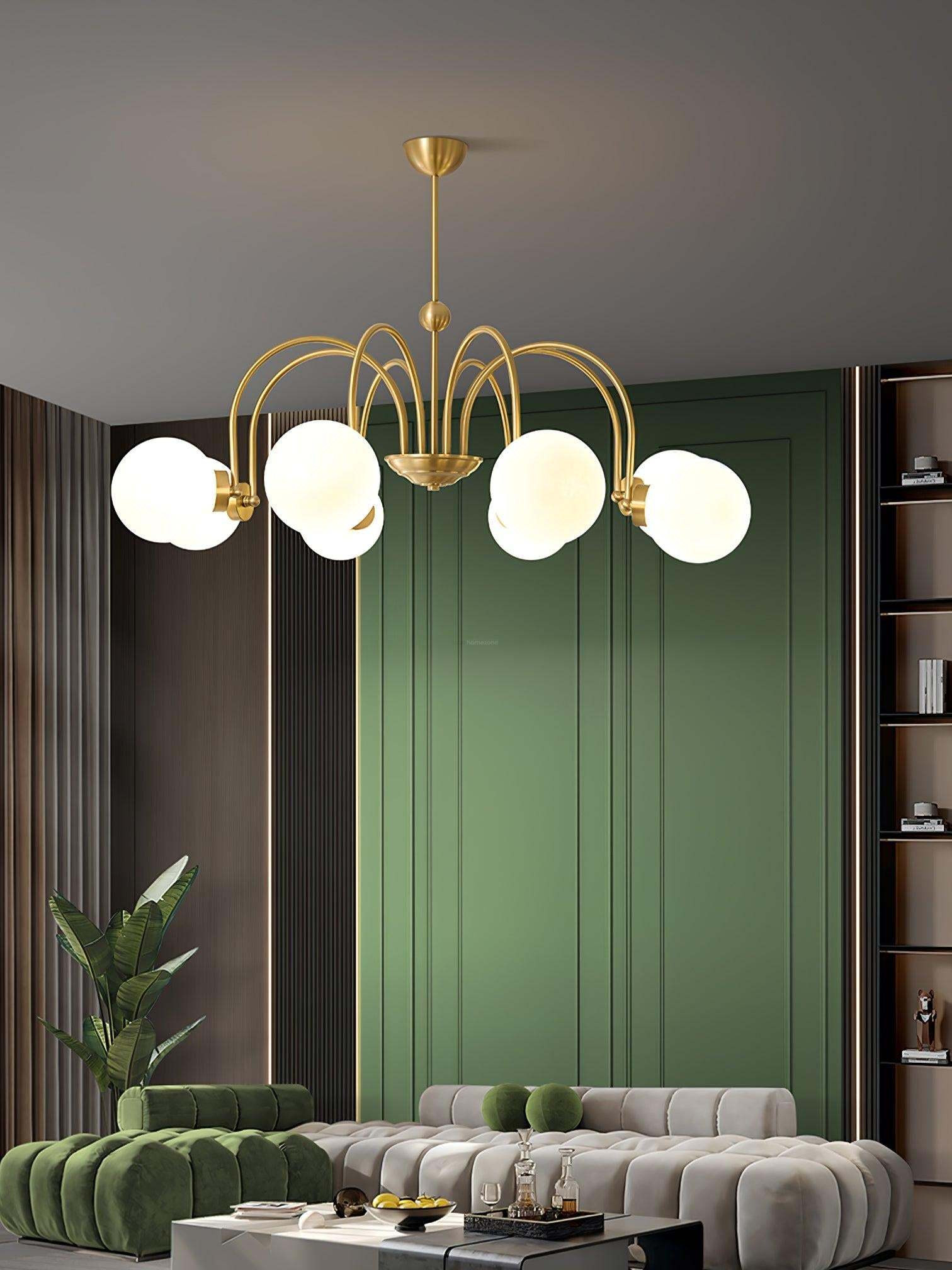 Yisu Brass Chandelier with 3/6/8 heads-Sylvia Space