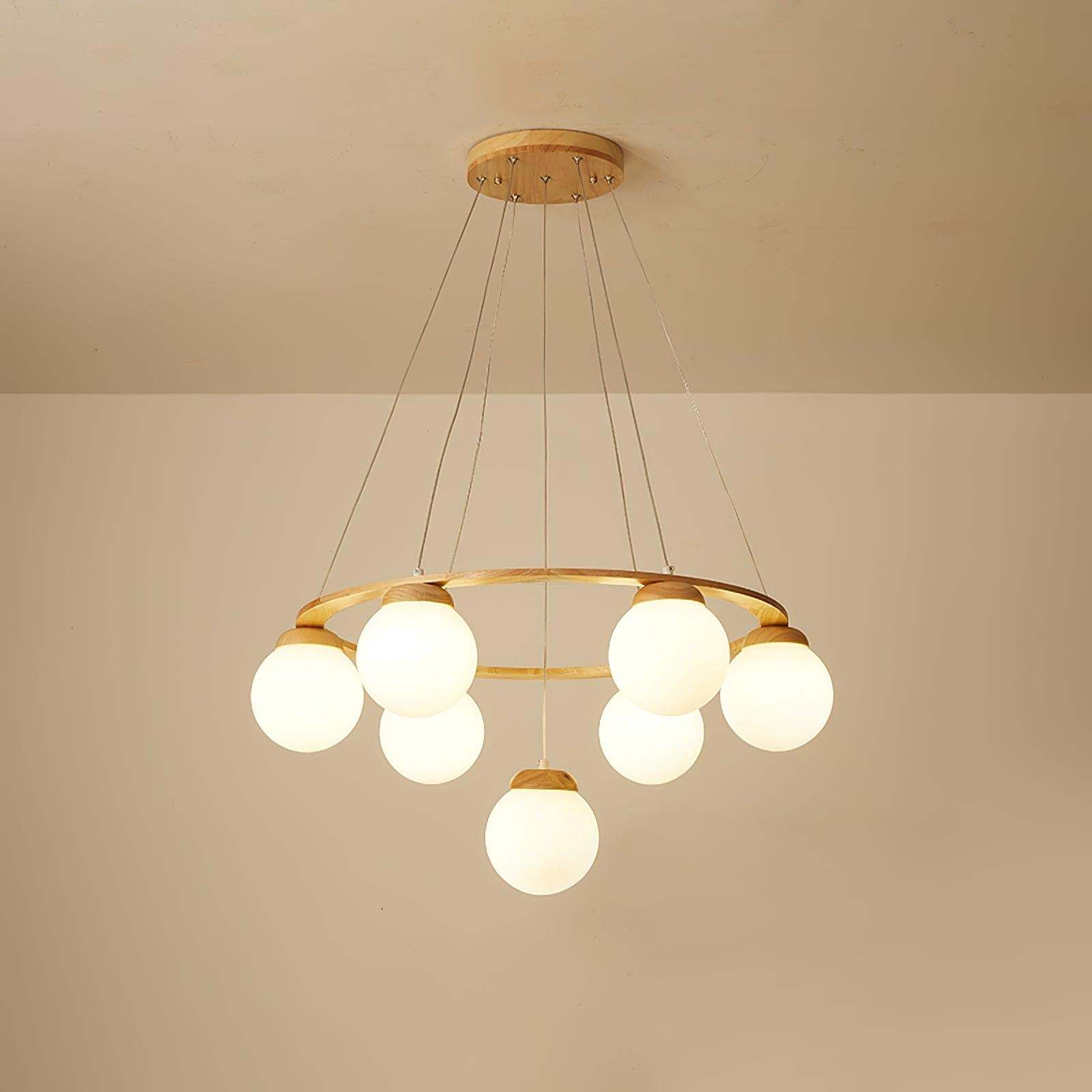 Nuura Miira Wooden Chandelier-Sylvia Space