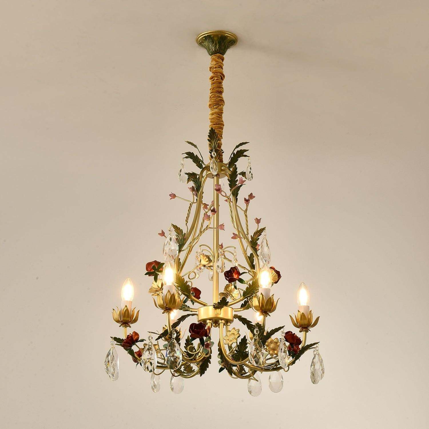 Rose Love Chandelier with 6/8 heads-Sylvia Space