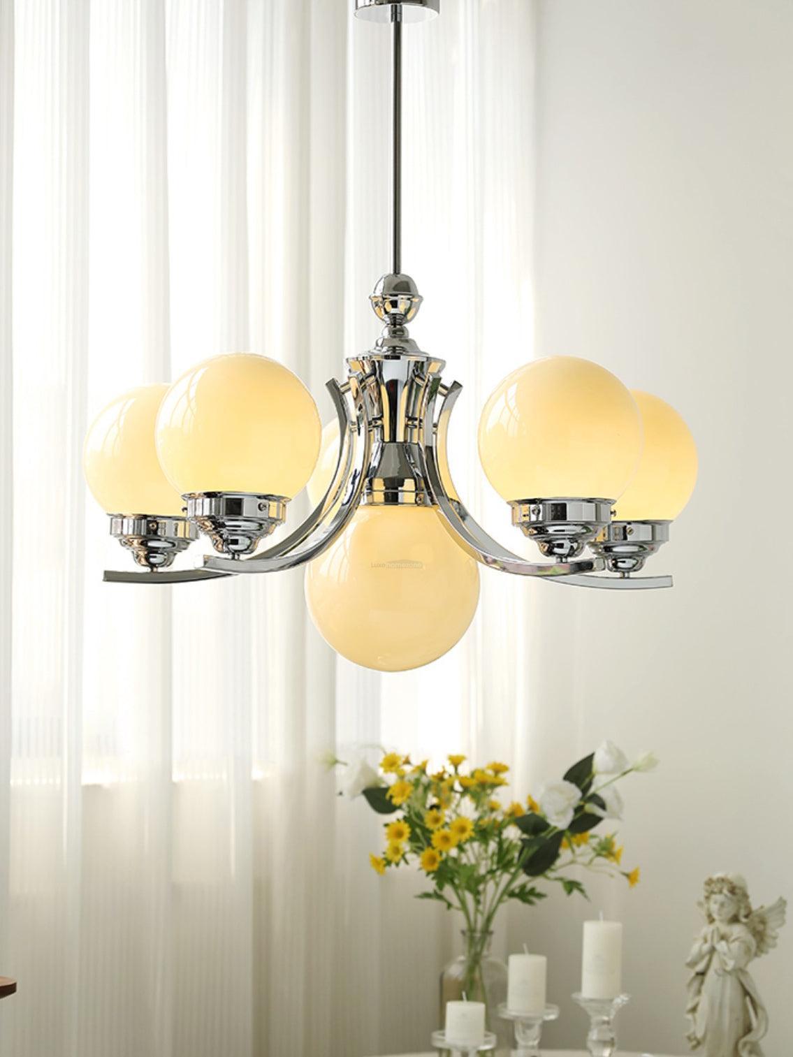 Dewdrop Globe Chandelier ∅ 21.7″-Sylvia Space