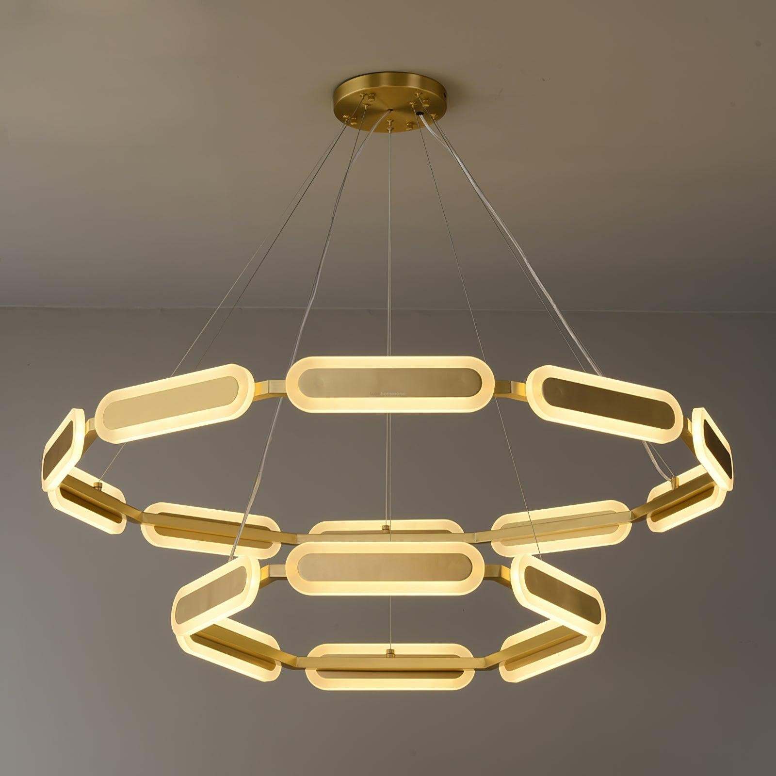 Swirl Chandelier ∅ 27.7″-Sylvia Space