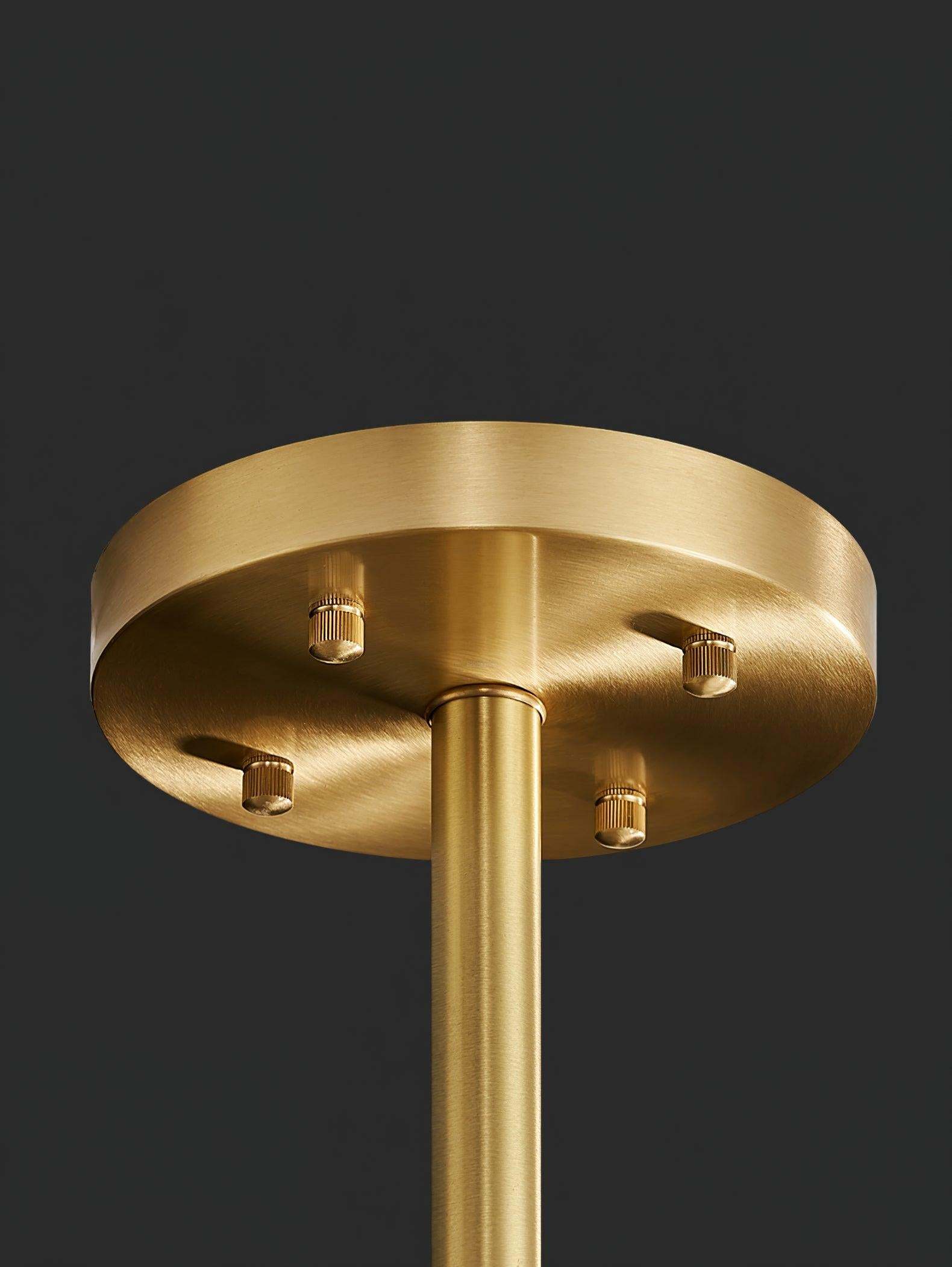 Gold & Clear Rod Round/Long canopy Chandelier-Sylvia Space