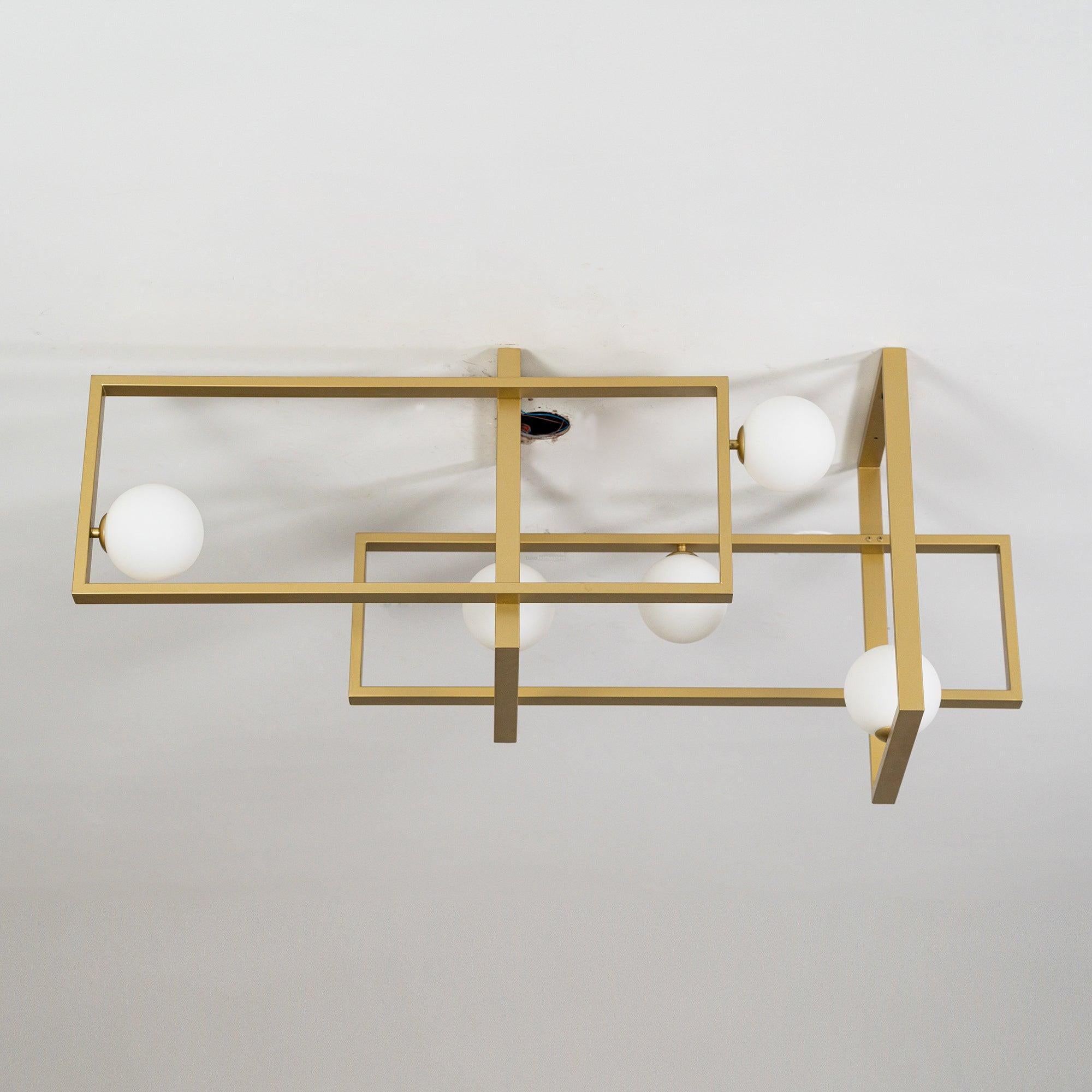 Mondrian Glass Ceiling Light L 47.2″-Sylvia Space