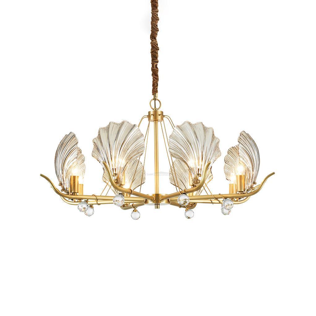 Shell Crystal Chandelier with 3/6/8 heads-Sylvia Space