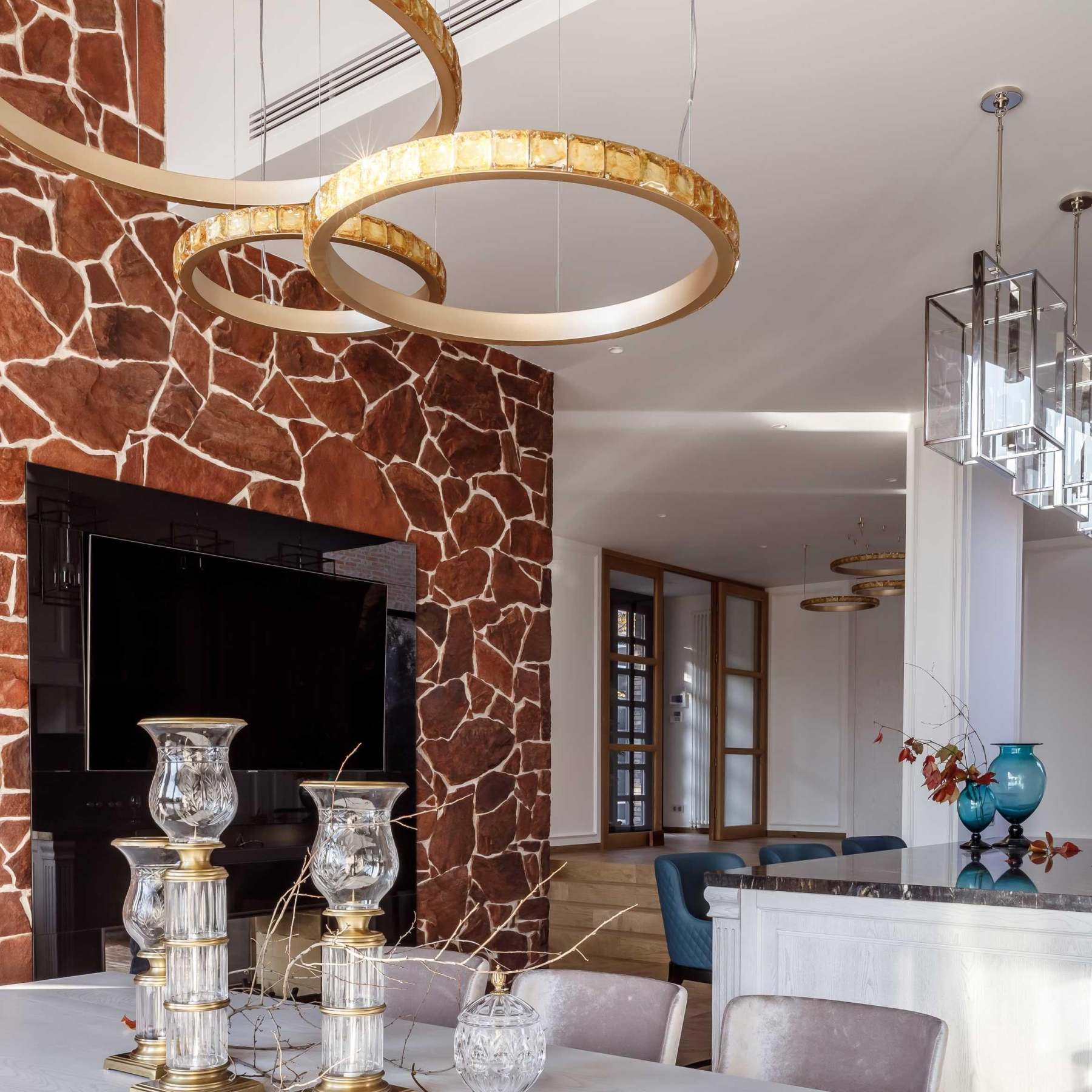 Aura Ring Chandelier ∅ 15.7″-Sylvia Space