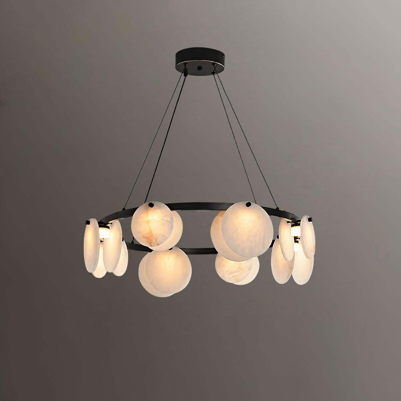 Trinidad Alabaster Chandelier with 8/10 heads-Sylvia Space