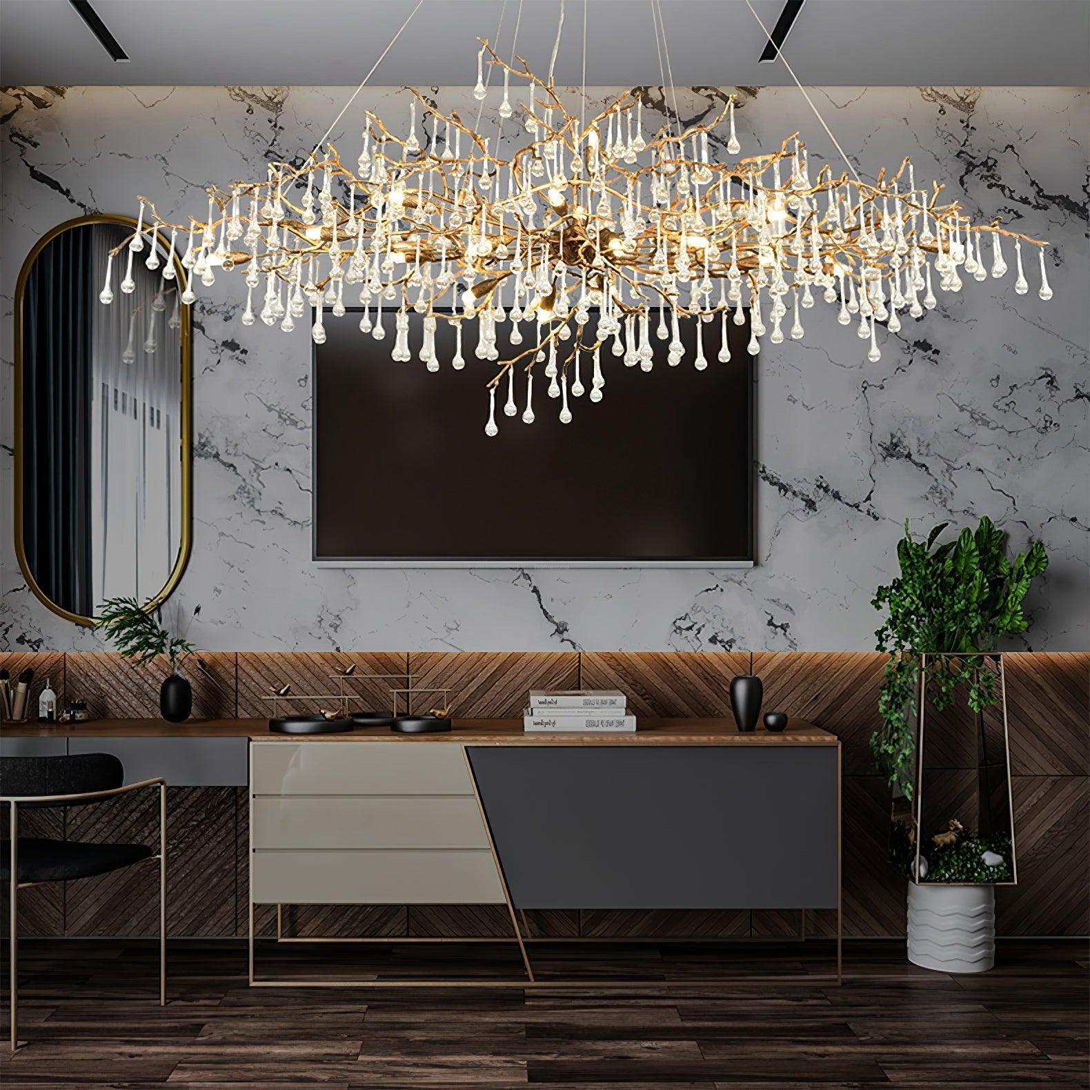 Bijou Tear Drop Style Chandelier-Sylvia Space