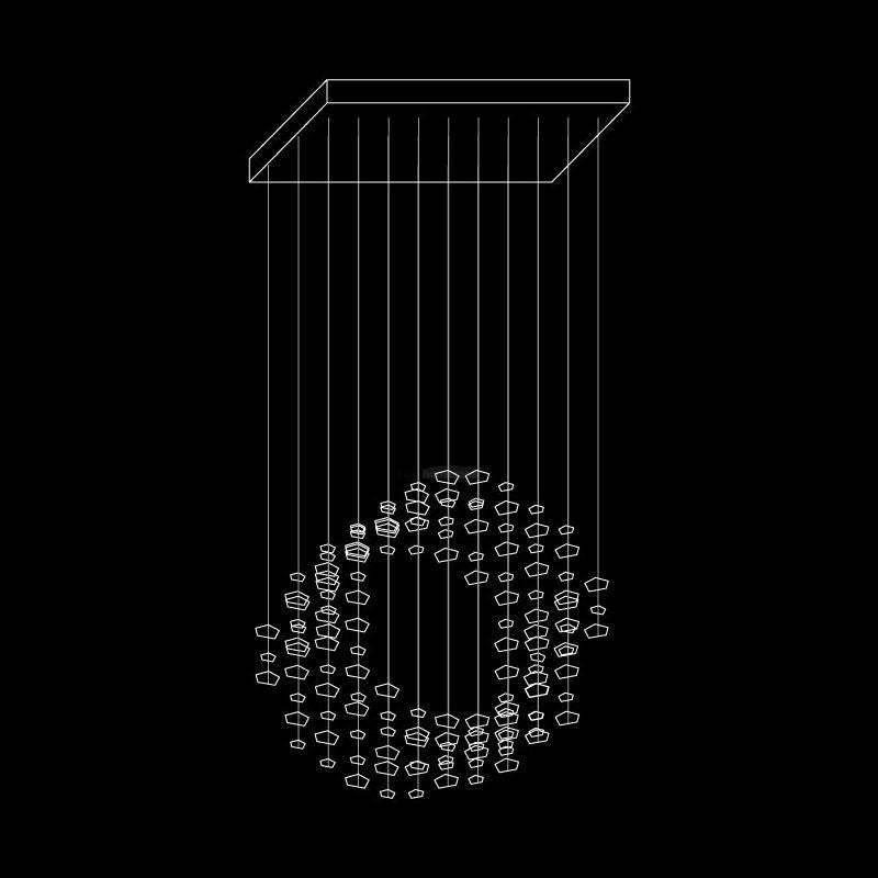 Charcoal Seris Chandeliers M to R-Sylvia Space