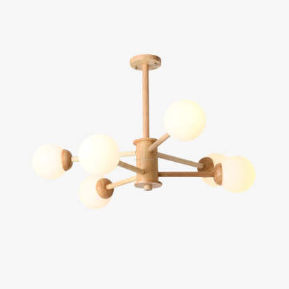 Kozan Wooden Chandelier with 6/8/10/12 heads-Sylvia Space