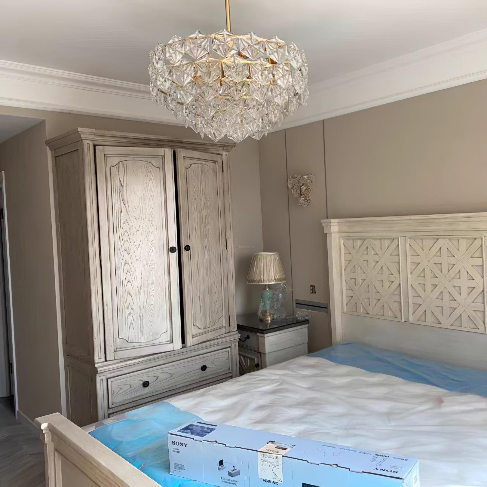 Snowflake Glass Chandelier Φ 19.7″~31.5''-Sylvia Space