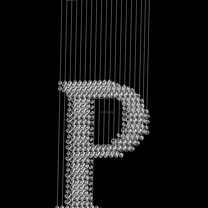 Charcoal Letter  Chandeliers P-Sylvia Space