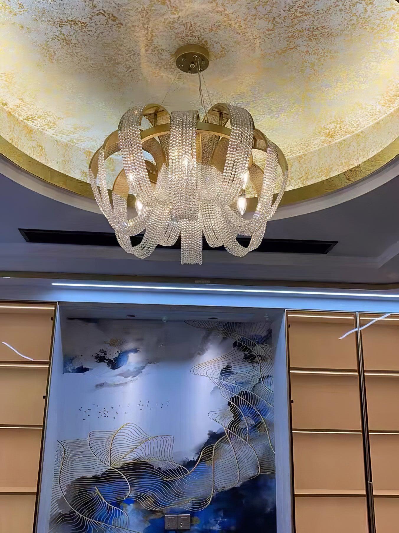 Mesh Crystal Chandelier with 1/6/9 heads-Sylvia Space