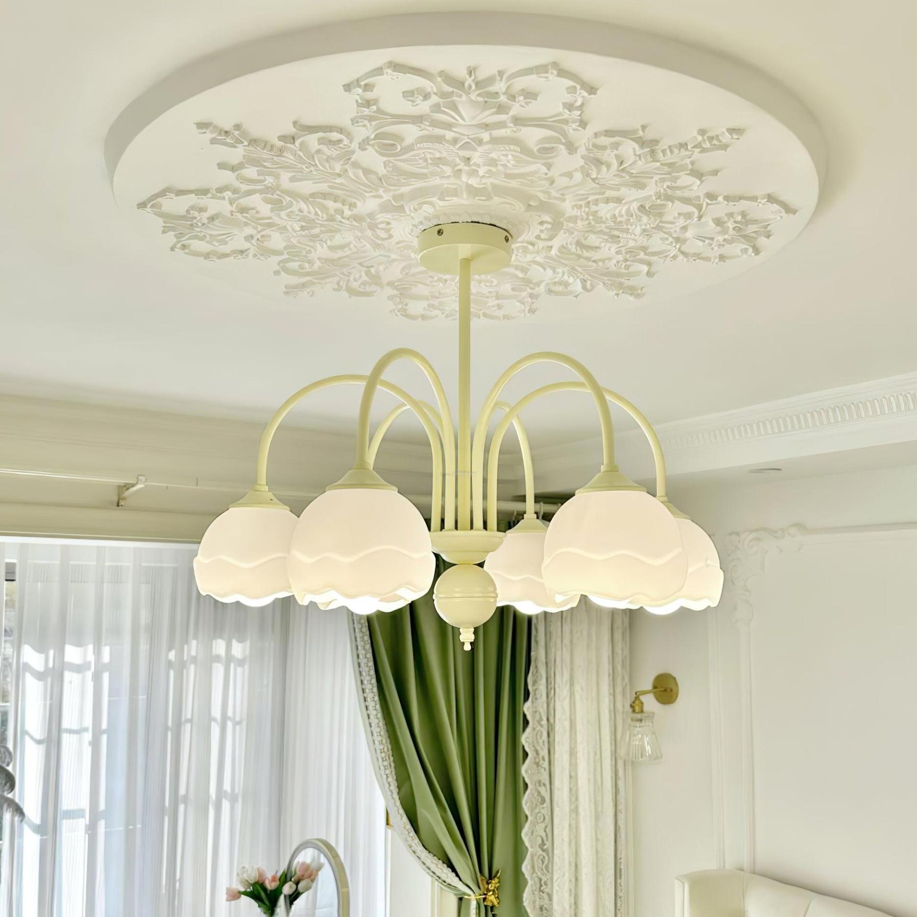 Creamy Chandelier with 5/6/8 heads-Sylvia Space