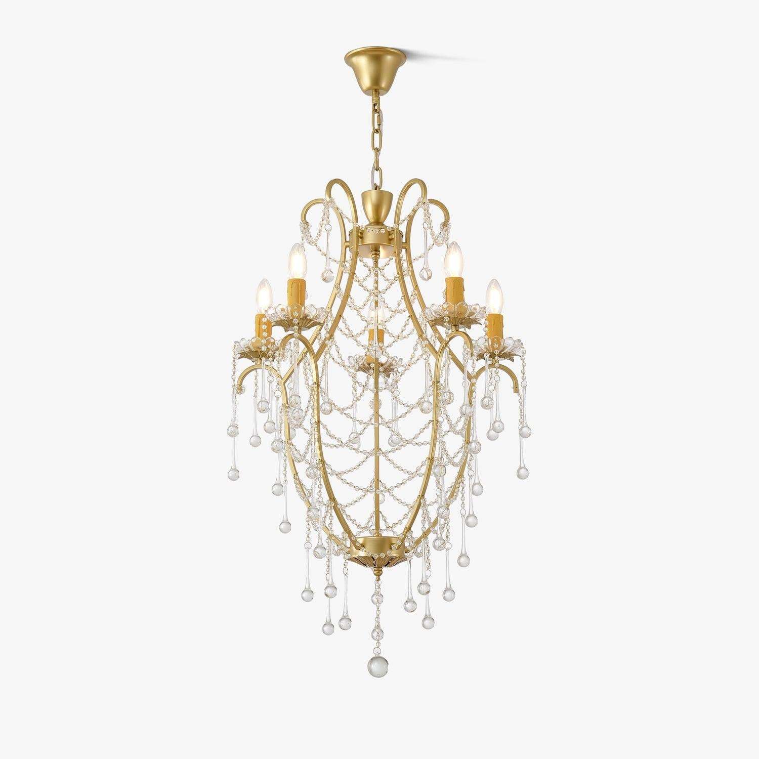 Crystal Birdcage Chandelier Φ 21.7″-Sylvia Space