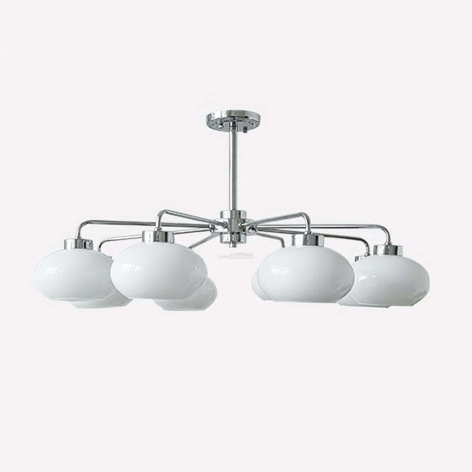 Oval Persimmon Chandelier ∅ 21.7″-Sylvia Space