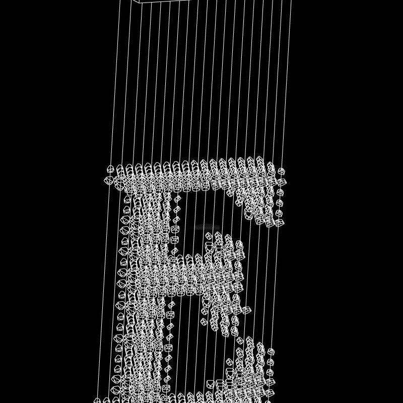 Charcoal Letter Chandeliers E-Sylvia Space