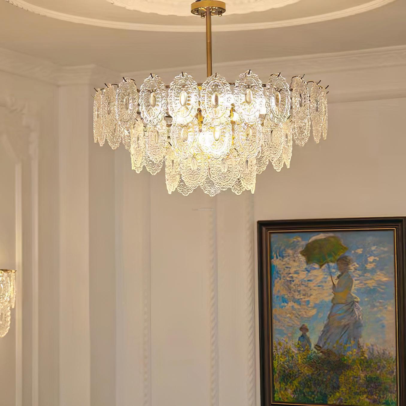 Wave Glass Style Chandelier-Sylvia Space