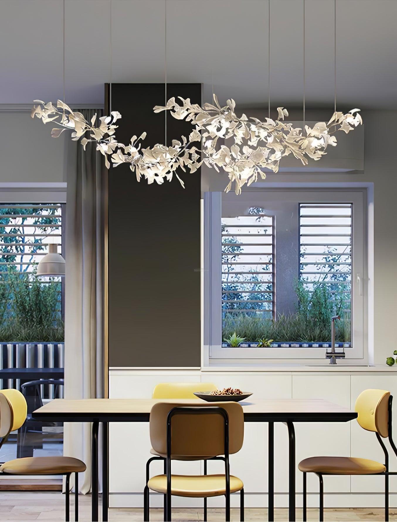 Gingko Chandelier with Double Layer Combination-Sylvia Space