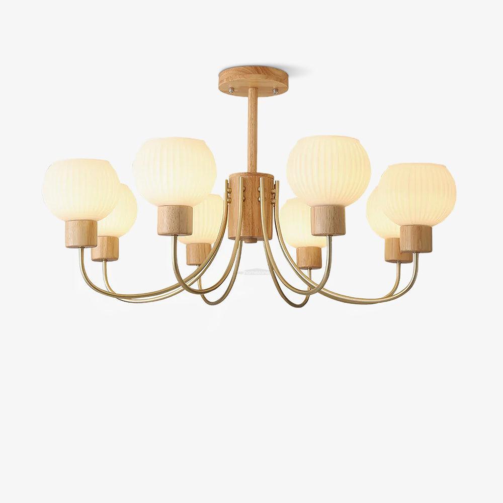 Donnelly Wooden Chandelier with6/8 heads-Sylvia Space