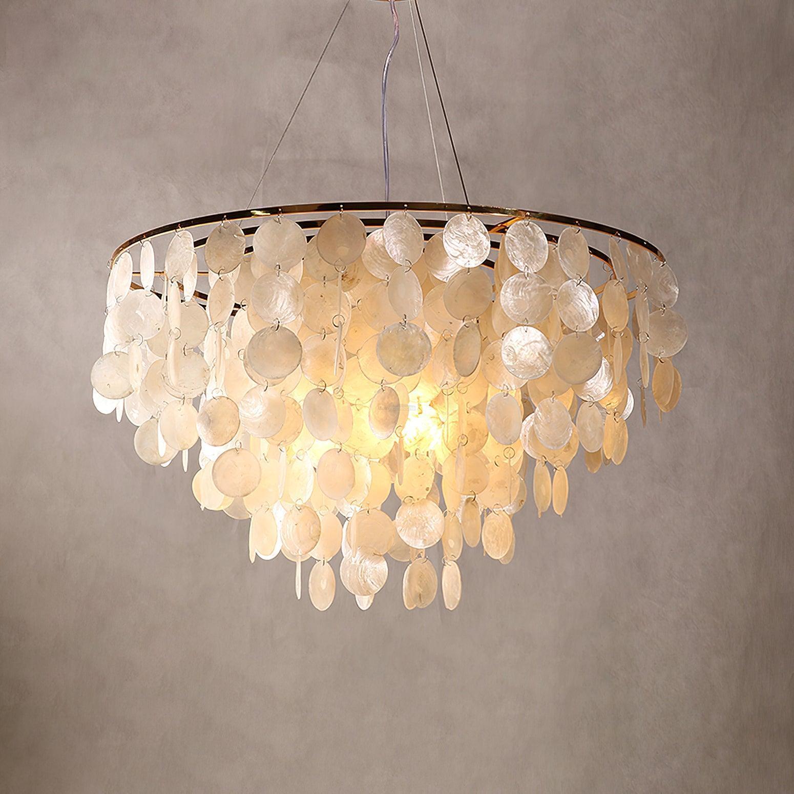Shell Wind Chime Chandelier ∅ 19.7″-Sylvia Space
