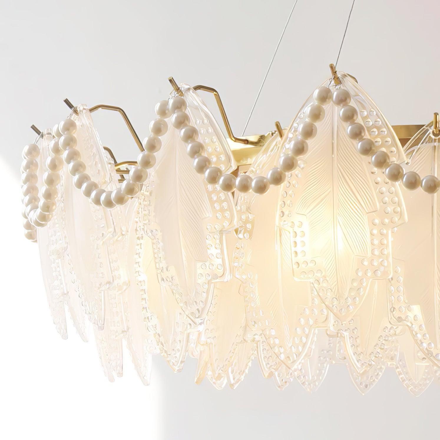 Maple Leaf Type Glass Chandelier-Sylvia Space