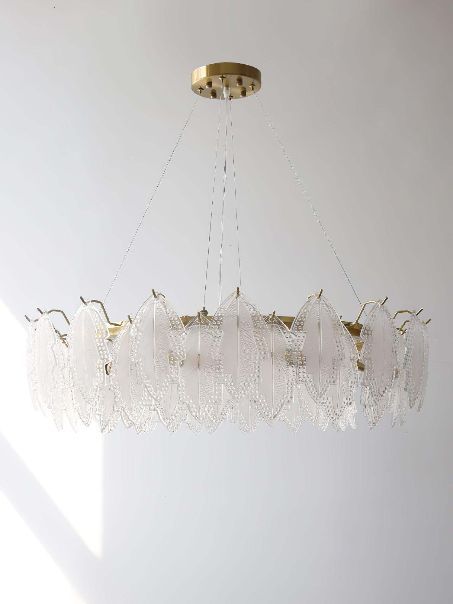 Maple Leaf Type Glass Chandelier-Sylvia Space