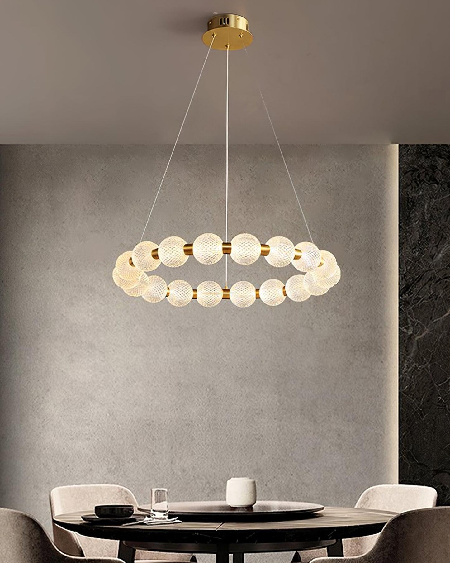 Pearl Ring Chandelier-Sylvia Space
