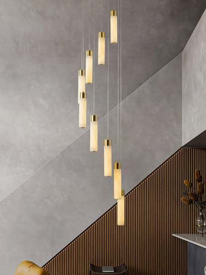 Celestial Alabaster Cascade Chandelier with 5/7/9/12/16/18/24/32 heads-Sylvia Space