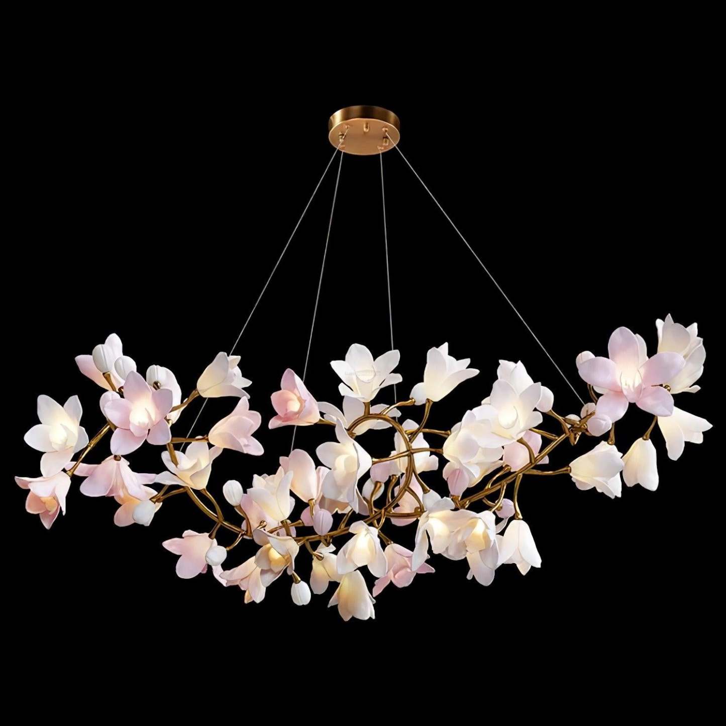 Circular Flower Blossom Chandelier-Sylvia Space