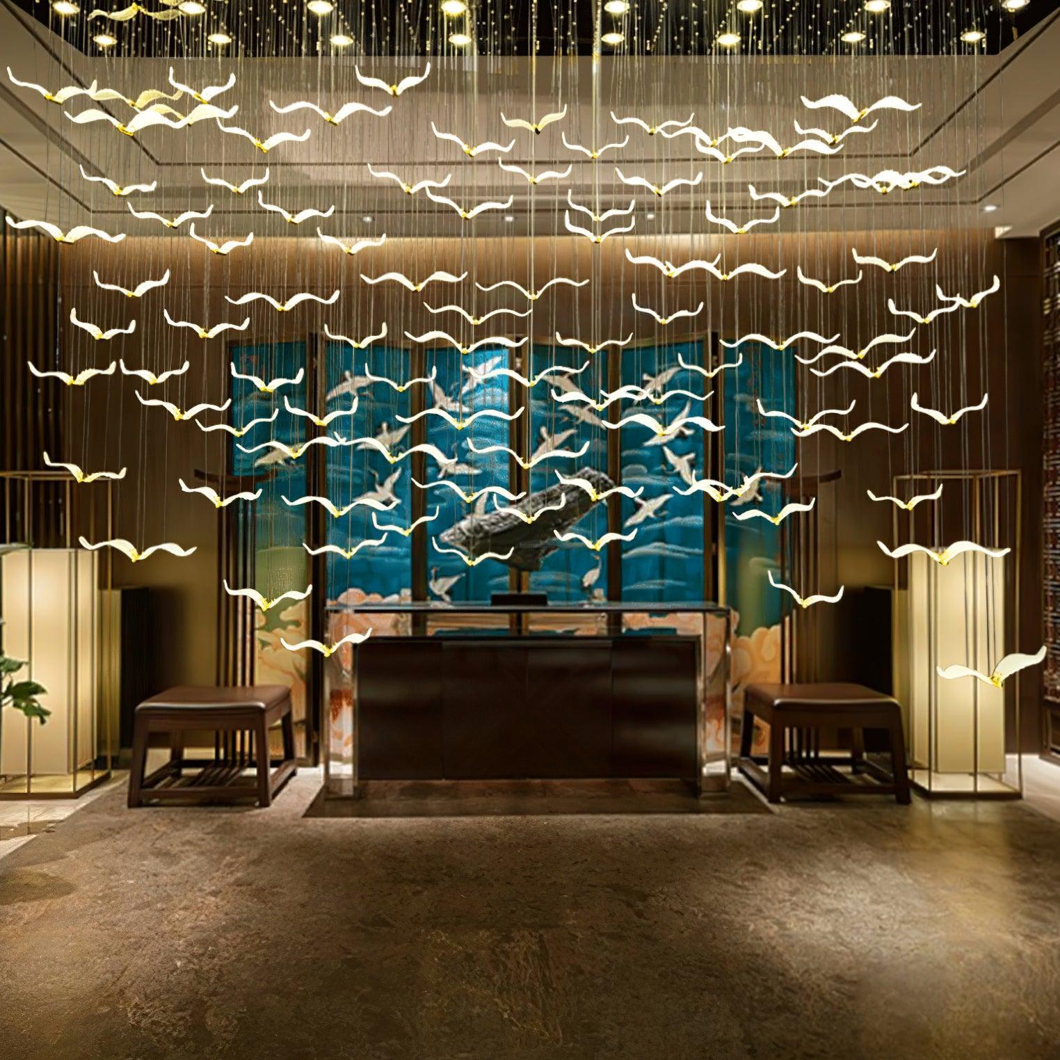 Large Seagull Chandelier with 1/3/5/7/9/11/12/18 heads-Sylvia Space